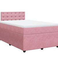 Boxspringbett mit Matratze Rosa 120x190 cm Samt