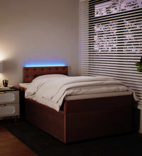 Boxspringbett mit Matratze Rosa 120x190 cm Samt