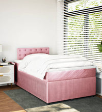 Boxspringbett mit Matratze Rosa 120x190 cm Samt