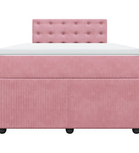 Boxspringbett mit Matratze Rosa 120x190 cm Samt