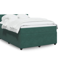 Boxspringbett mit Matratze Dunkelgrün 160x200 cm Samt