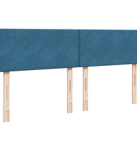 Boxspringbett mit Matratze Blau 180x200 cm Samt