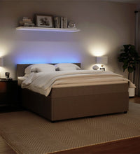 Boxspringbett mit Matratze Hellgrau 180x200 cm Samt