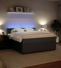 Boxspringbett mit Matratze Dunkelgrau 180x200 cm Samt