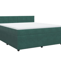 Boxspringbett mit Matratze Dunkelgrün 180x200 cm Samt