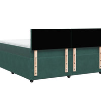 Boxspringbett mit Matratze Dunkelgrün 180x200 cm Samt