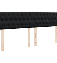 Boxspringbett mit Matratze Schwarz 180x200 cm Samt