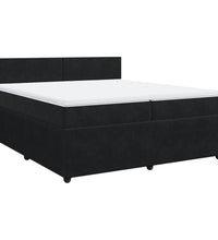 Boxspringbett mit Matratze Schwarz 200x200 cm Samt