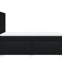 Boxspringbett mit Matratze Schwarz 80x200 cm Stoff