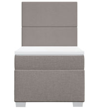 Boxspringbett mit Matratze Taupe 80x200 cm Stoff
