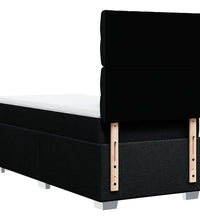 Boxspringbett mit Matratze Schwarz 80x200 cm Stoff