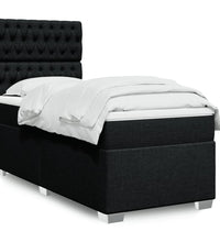 Boxspringbett mit Matratze Schwarz 80x200 cm Stoff