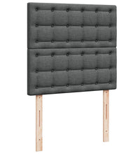 Boxspringbett mit Matratze Dunkelgrau 80x200 cm Stoff