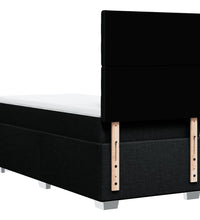 Boxspringbett mit Matratze Schwarz 80x200 cm Stoff