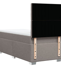 Boxspringbett mit Matratze Taupe 80x200 cm Stoff