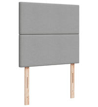 Boxspringbett mit Matratze Hellgrau 90x190 cm Stoff