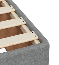 Boxspringbett mit Matratze Hellgrau 90x190 cm Stoff