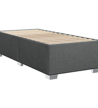 Boxspringbett mit Matratze Dunkelgrau 90x190 cm Stoff