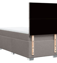Boxspringbett mit Matratze Taupe 90x190 cm Stoff
