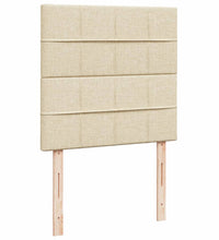 Boxspringbett mit Matratze Creme 90x190 cm Stoff