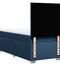 Boxspringbett mit Matratze Blau 90x190 cm Stoff