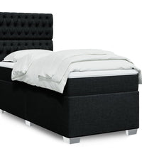 Boxspringbett mit Matratze Schwarz 90x190 cm Stoff
