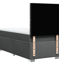Boxspringbett mit Matratze Dunkelgrau 90x190 cm Stoff