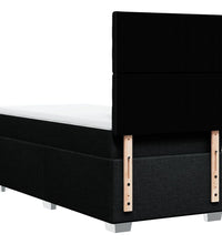 Boxspringbett mit Matratze Schwarz 90x190 cm Stoff