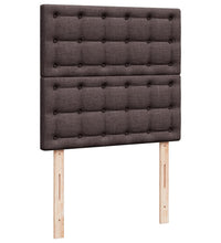 Boxspringbett mit Matratze Dunkelbraun 90x190 cm Stoff