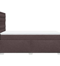 Boxspringbett mit Matratze Dunkelbraun 90x190 cm Stoff