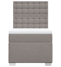 Boxspringbett mit Matratze Taupe 90x190 cm Stoff