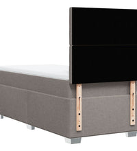 Boxspringbett mit Matratze Taupe 90x190 cm Stoff
