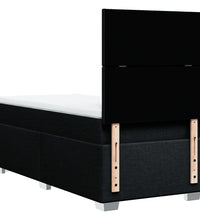 Boxspringbett mit Matratze Schwarz 90x200 cm Stoff