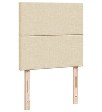 Boxspringbett mit Matratze Creme 90x200 cm Stoff