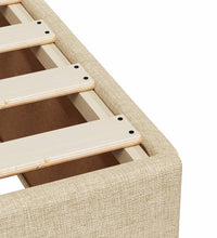 Boxspringbett mit Matratze Creme 90x200 cm Stoff