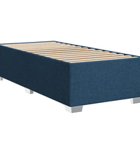 Boxspringbett mit Matratze Blau 90x200 cm Stoff
