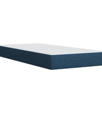 Boxspringbett mit Matratze Blau 90x200 cm Stoff