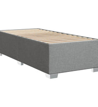 Boxspringbett mit Matratze Hellgrau 90x200 cm Stoff