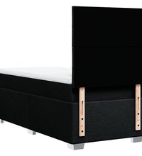 Boxspringbett mit Matratze Schwarz 90x200 cm Stoff