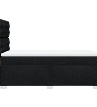 Boxspringbett mit Matratze Schwarz 90x200 cm Stoff