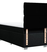 Boxspringbett mit Matratze Schwarz 90x200 cm Stoff