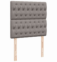 Boxspringbett mit Matratze Taupe 90x200 cm Stoff