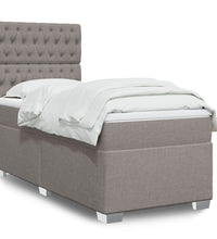 Boxspringbett mit Matratze Taupe 90x200 cm Stoff