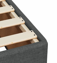 Boxspringbett mit Matratze Dunkelgrau 90x200 cm Stoff