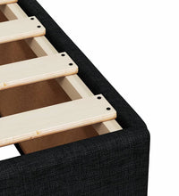 Boxspringbett mit Matratze Schwarz 100x200 cm Stoff