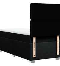 Boxspringbett mit Matratze Schwarz 100x200 cm Stoff