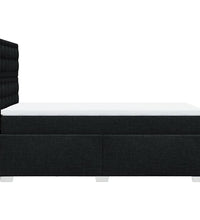 Boxspringbett mit Matratze Schwarz 100x200 cm Stoff