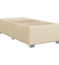 Boxspringbett mit Matratze Creme 100x200 cm Stoff