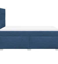 Boxspringbett mit Matratze Blau 120x190 cm Stoff