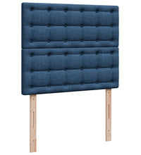 Boxspringbett mit Matratze Blau 120x190 cm Stoff